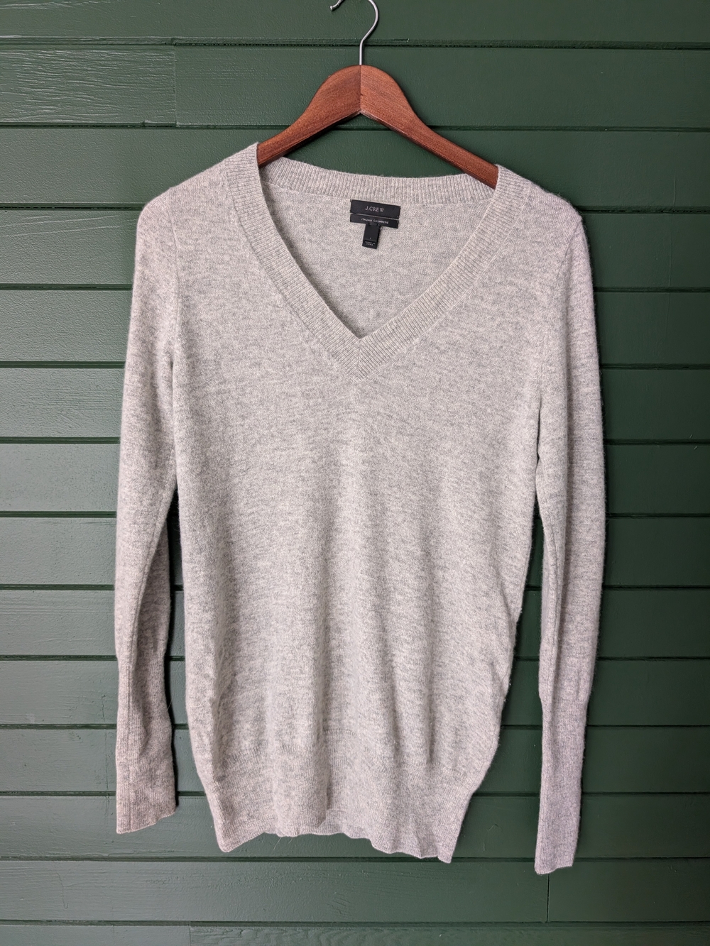 J. Crew Cashmere Men's Gray V-Neck Sweater